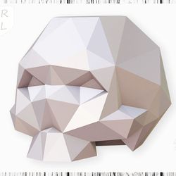 diy paper low poly skull 3d papercraft pdf