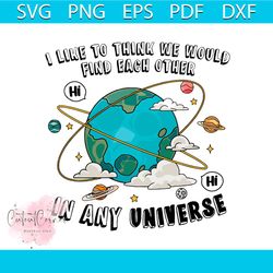 i like to think we would find each other in any universe svg