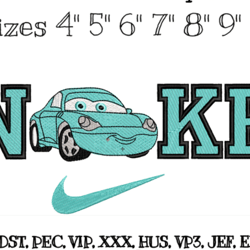nike embroidery design car sally, machine embroidery files