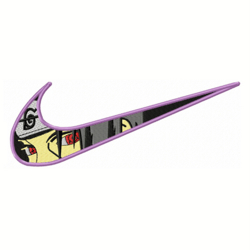 nike itachi embroidery design, anime uchiha swoosh, 3 sizes, machine embroidery files