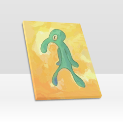 Bold and Brash Squidward Painting Frame Canvas Print, Wall Art Home Decor