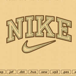 nike 2 outline nike double outline embroidery design file pes.  machine embroidery pattern, nike logo