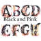 Black And Pink Alphabet Clipart, Retro Letters PNG, GlamArtZhanna, Black Alphabet, Wedding Letters Font Bundle, Gold Alphabet Bundle, Birthday Clipart Bundle, N