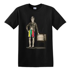 charlie chaplin t-shirtfunnyjokefunpartyjokergiftxmast-shirttoptee