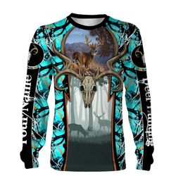 deer hunting camo clothing custom name 3d full printing hoodie, sweatshirt, t-shirt &8211 personalized gift for hunter &