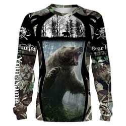 bear hunting custom name 3d all over print hoodie, sweatshirt, long sleeves, t-shirt &8211 personalized hunting gifts &8