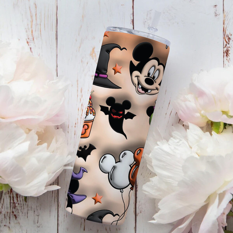Happy Halloween Mickey And Minnie Tumbler PNG, Mickey Ears Halloween 20oz Skinny Tumbler Wrap PNG File Digital Download PNG Digital Download - 4.jpg