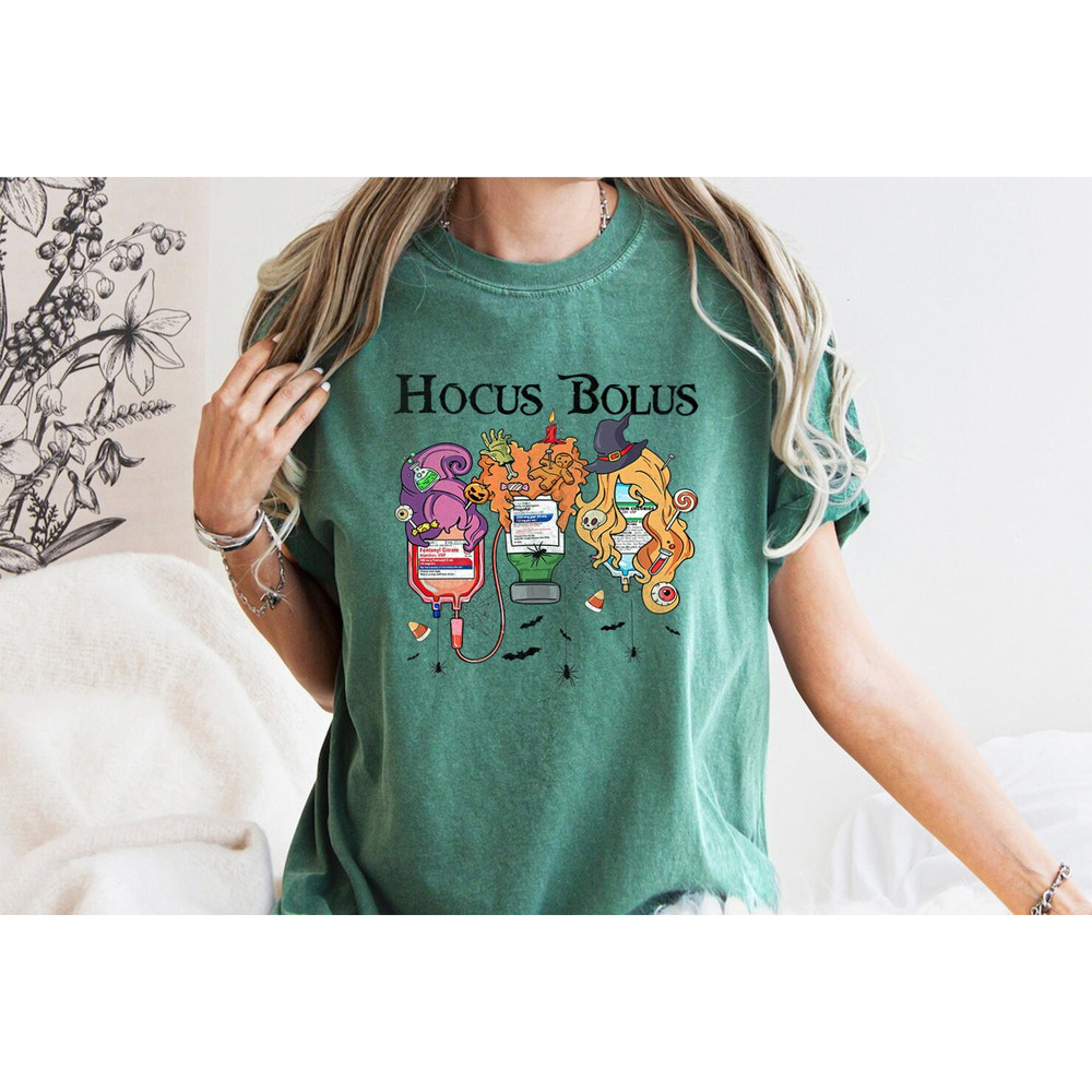 Hocus Bocus Halloween Nursing, Retro Halloween Hocus Pocus PNG, Sanderson Sisters, Sublimation Design File Digital Download PNG - 1.jpg