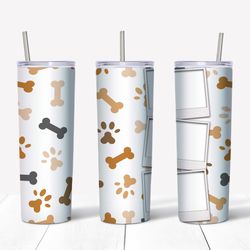 colorful bones png, 20 oz skinny tumbler sublimation design, straight & tapered tumbler wrap, instant digital download