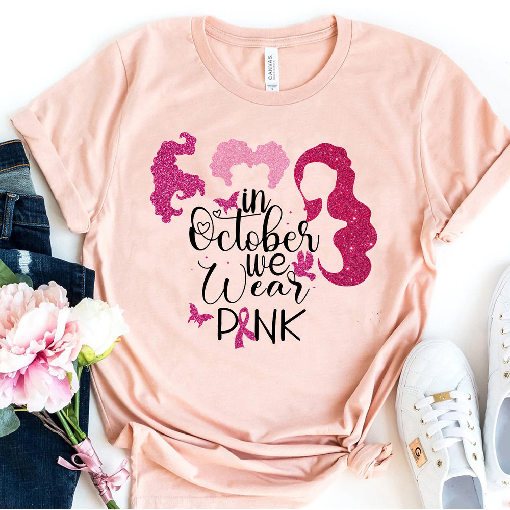 In October We Wear Pink Hocus Pocus PNG, Sanderson Sisters, Breast Cancer Awareness png, Sublimation Design File Digital Download PNG - 1.jpg