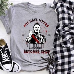 michael myers butcher shop est 1957 png, friend horror char