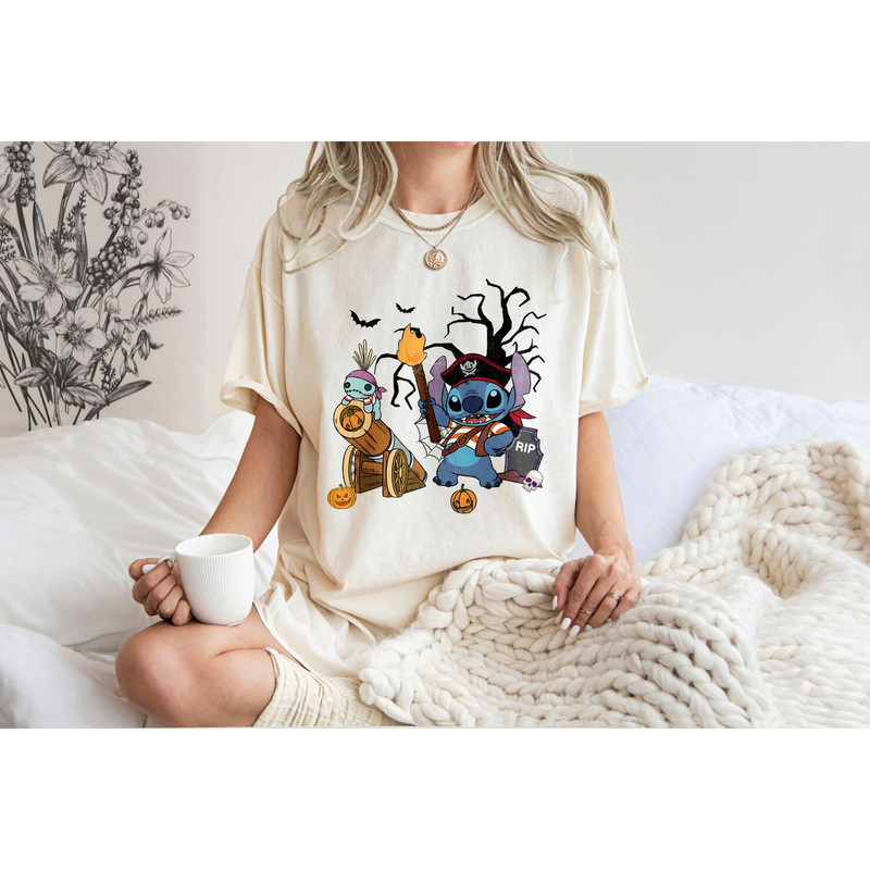 Stitch Pirate PNG, Horror Stitch Gift, Halloween Stitch Png, Halloween Matching PNG, File Digital, Download PNG Digital Download - 1.jpg