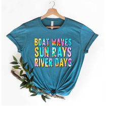 Boat Waves Sun Rays Lake Days Shirt, Lake Life Shirt, Boat Shirt,Cute Boat Shirt, Cute Lake Days T Shirt for Mom, Summer