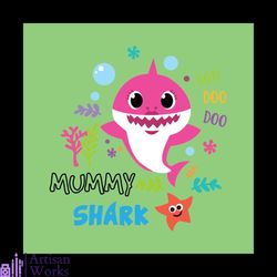 mummy shark doo doo doo svg, baby shark doo doo doo svg