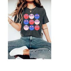 retro smiley america usa shirt,4th of july tee,retro funny fourth shirt, womens 4th of july tee,america patriotic shirt,