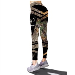 beautiful deer hunting camo custom name leggings pant for hunting women, deer huntress &8211 iphw132