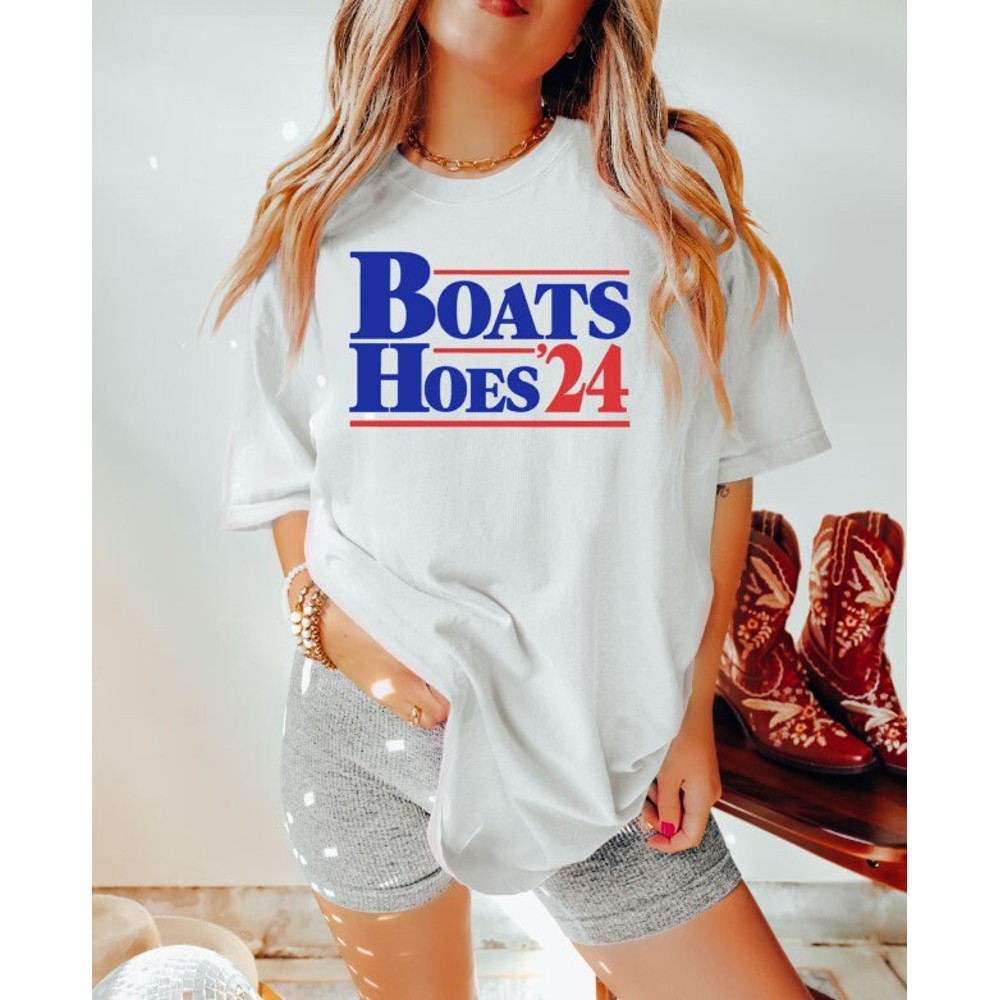 Comfort Colors Shirt, Boats Hoes 24 Shirt, Boats and Hoes Shirt, Summer Shirt, Boat Shirt, Boating Shirt, River Shirt, Lake Shirt, Funny Tee - 3.jpg