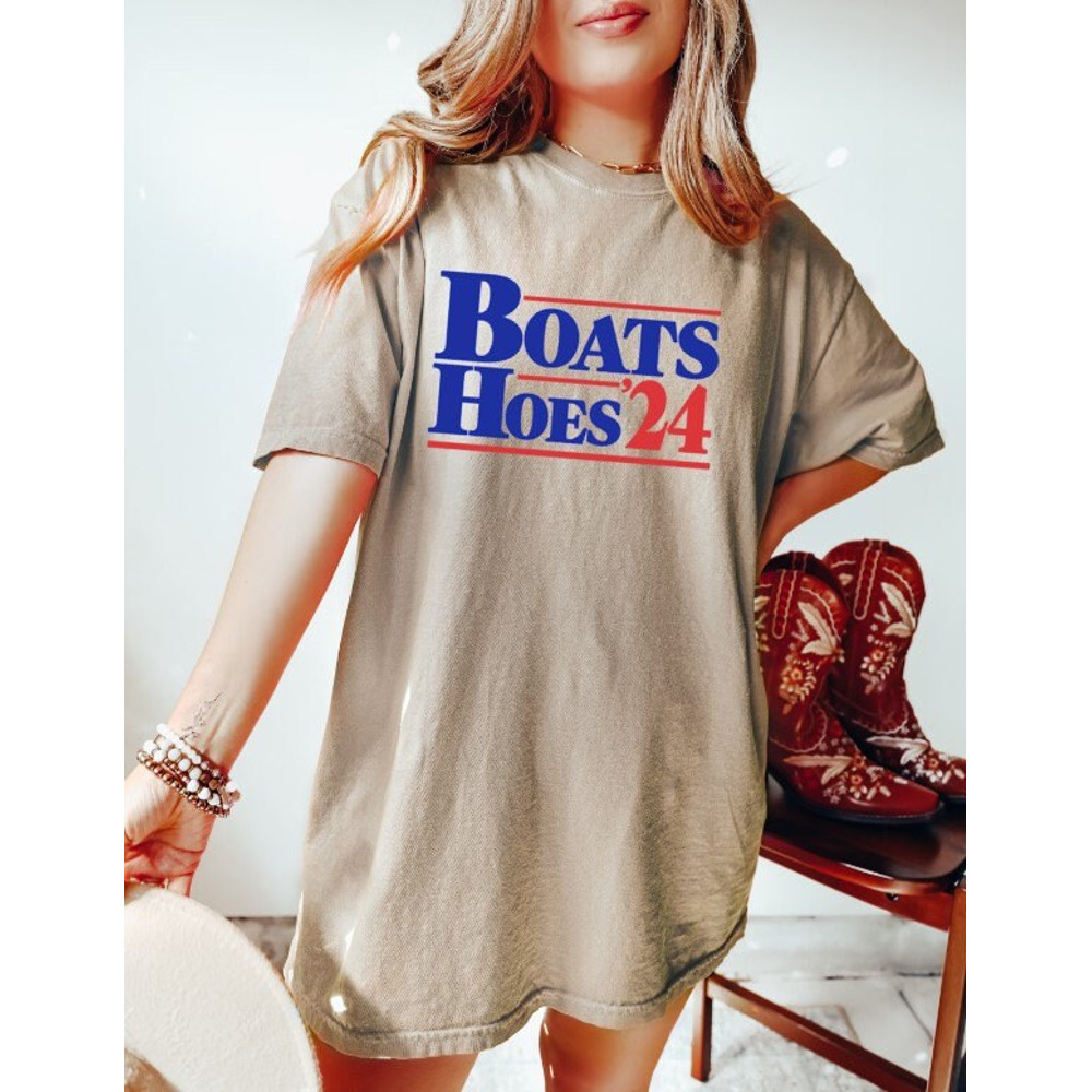 Comfort Colors Shirt, Boats Hoes 24 Shirt, Boats and Hoes Shirt, Summer Shirt, Boat Shirt, Boating Shirt, River Shirt, Lake Shirt, Funny Tee - 6.jpg