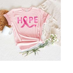 hope shirt, breast cancer ribbon shirt, breast cancer fighter shirt, breast cancer awareness shirt, pink ribbon shirt, m