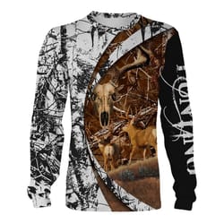 beautiful deer hunting shirt custom name 3d full printing sweatshirt, long sleeves, hoodie, zip up hoodie &8211 personal