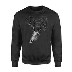 beautiful deer hunting tattoo clothes for men, women nqs124 &8211 standard fleece sweatshirt