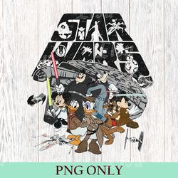 disney star war mickey and friends png, star war png, stormtrooper png, darth vader png, disneyland trip png 300dpi