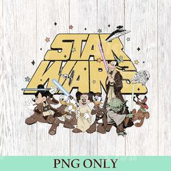 vintage disney star war mickey and friends png, disney star war png, disneyland 2023 png, disneyworld png, baby yoda png