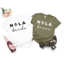 bachelorette party shirts, nola krewe, nola bride bachelorette t-shirt, girls trip shirt, funny bachelorette friends shi