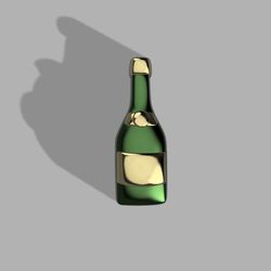 Champagne bottle STL file