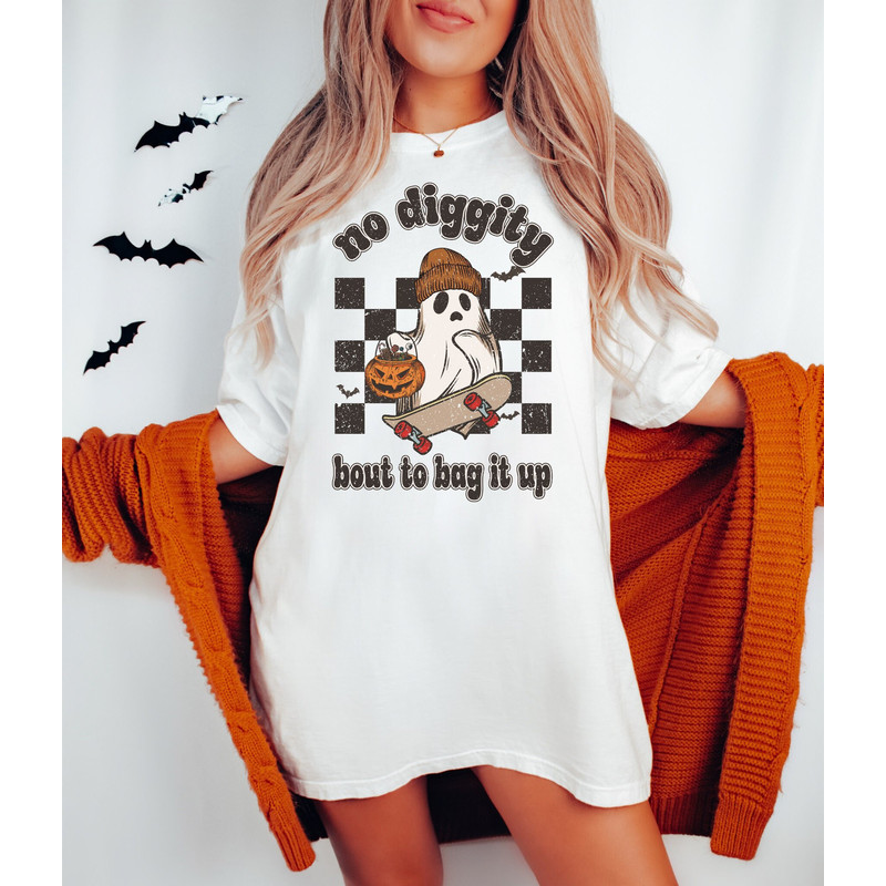 Comfort Colors Shirt, Retro Halloween Shirt, Comfort Colors Halloween, Vintage Halloween Shirt, No Diggity Bout To Bag It Up Shirt, Funny - 1.jpg