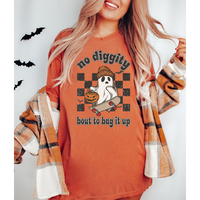 Comfort Colors Shirt, Retro Halloween Shirt, Comfort Colors Halloween, Vintage Halloween Shirt, No Diggity Bout To Bag It Up Shirt, Funny - 2.jpg