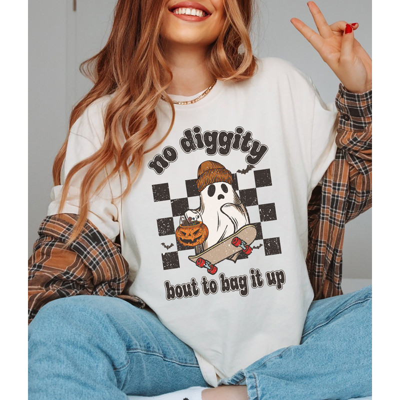 Comfort Colors Shirt, Retro Halloween Shirt, Comfort Colors Halloween, Vintage Halloween Shirt, No Diggity Bout To Bag It Up Shirt, Funny - 4.jpg