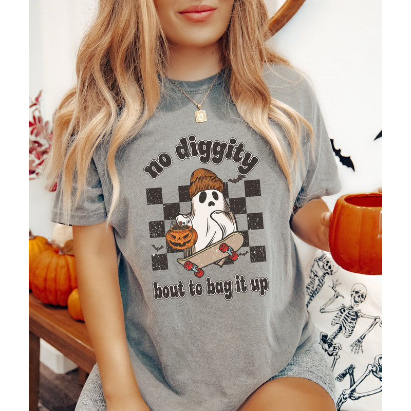 Comfort Colors Shirt, Retro Halloween Shirt, Comfort Colors Halloween, Vintage Halloween Shirt, No Diggity Bout To Bag It Up Shirt, Funny - 5.jpg