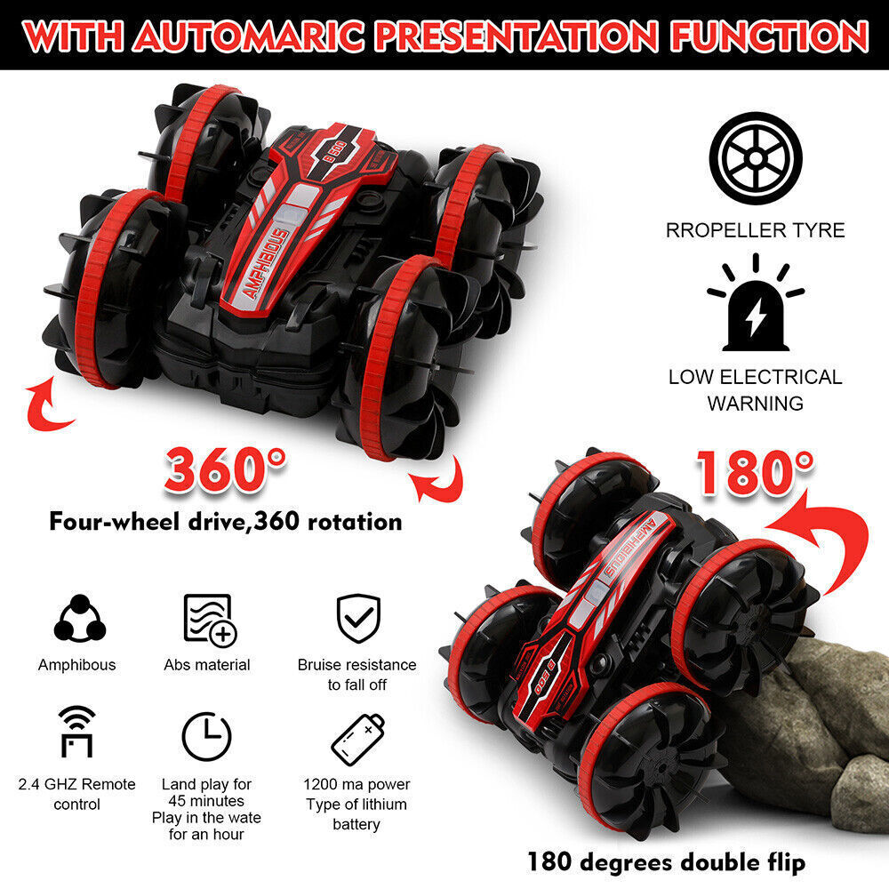 4WD Amphibious RC Car Stunt Toy 2