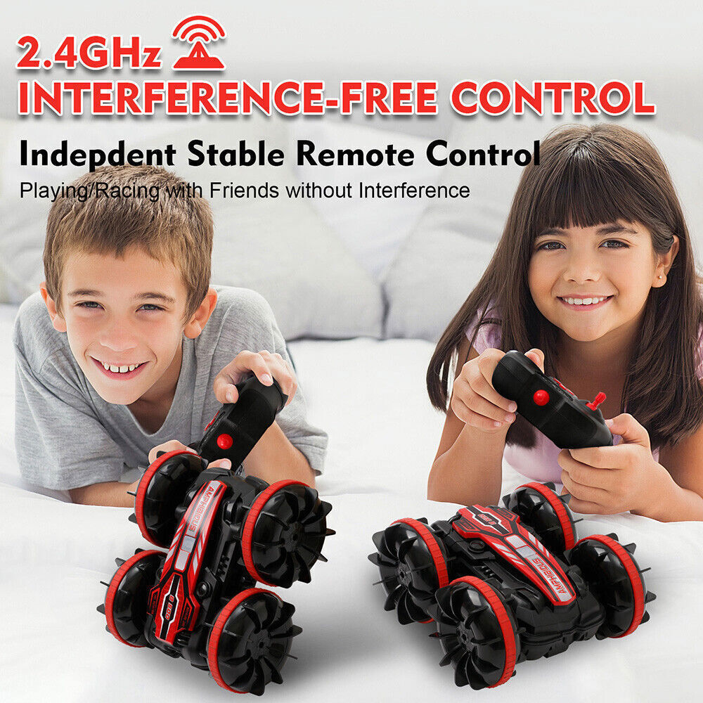 4WD Amphibious RC Car Stunt Toy 2 Piece