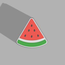 Watermelon slice STL file