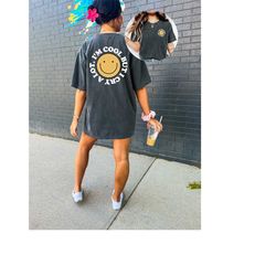 comfort colors tee, i'm cool but i cry a lot, therapist shirt, womens oversized shirt, oversized shirt, inspirational sh