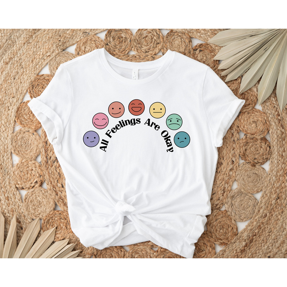 All Feelings Are Okay Shirt, Mental Health Awareness Womens Shirt, Love Yourself T-Shirt, Motivational Child TShirt, Inspirational Kids Tee - 2.jpg
