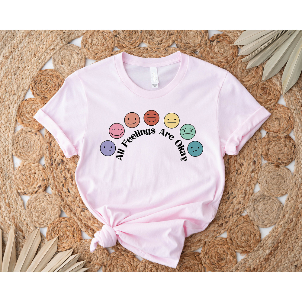 All Feelings Are Okay Shirt, Mental Health Awareness Womens Shirt, Love Yourself T-Shirt, Motivational Child TShirt, Inspirational Kids Tee - 4.jpg