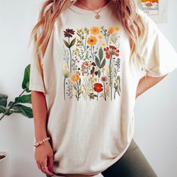 botanical shirt, vintage t-shirt, vintage flower shirt