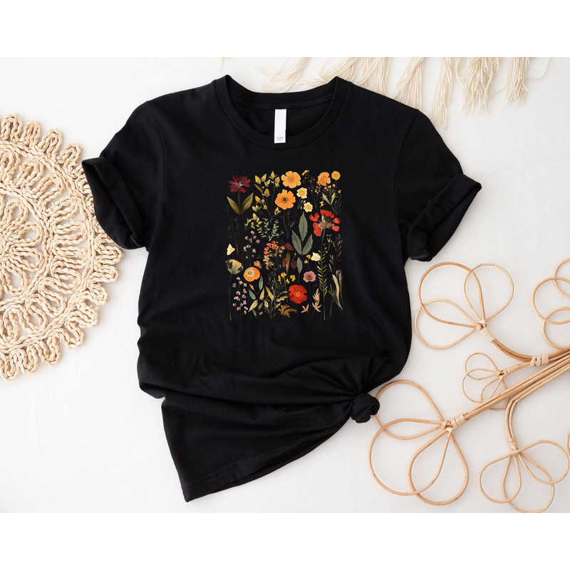 Botanical Shirt, Vintage T-shirt, Vintage Flower Shirt, Graphic Tshirt, Wildflower, Flower T shirt, Tee, Vintage Botanical, Botanical Print - 2.jpg