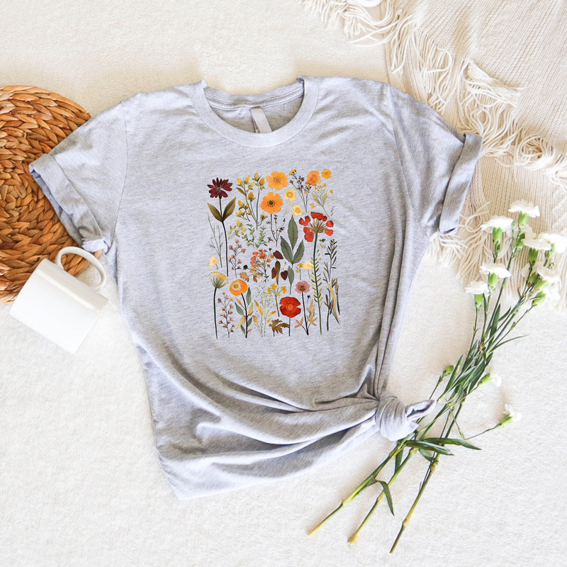 Botanical Shirt, Vintage T-shirt, Vintage Flower Shirt, Graphic Tshirt, Wildflower, Flower T shirt, Tee, Vintage Botanical, Botanical Print - 3.jpg