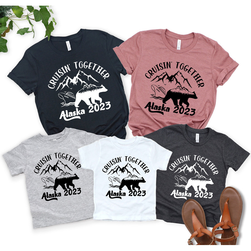 Cruisin' Together 2023 Family Matching Shirt, Alaska Travel Shirt, Holiday 2023 Shirt, Cruise Vacation Shirt, Alaska Shirt, Cruise Shirt - 1.jpg