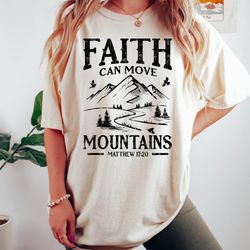 faith can move mountains shirt, christian tshirts, bib