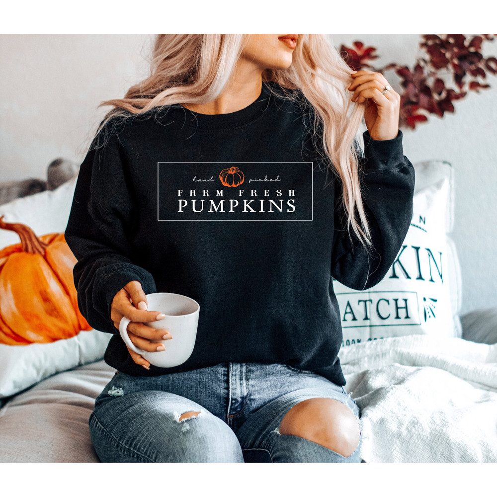 Farm Fresh Pumpkins Fall Women sweatshirt, Autumn Tee, Halloween Women sweater, Thanksgiving sweater, Fall Pumpkin, Fall Tee, Pumpkin Patch - 1.jpg