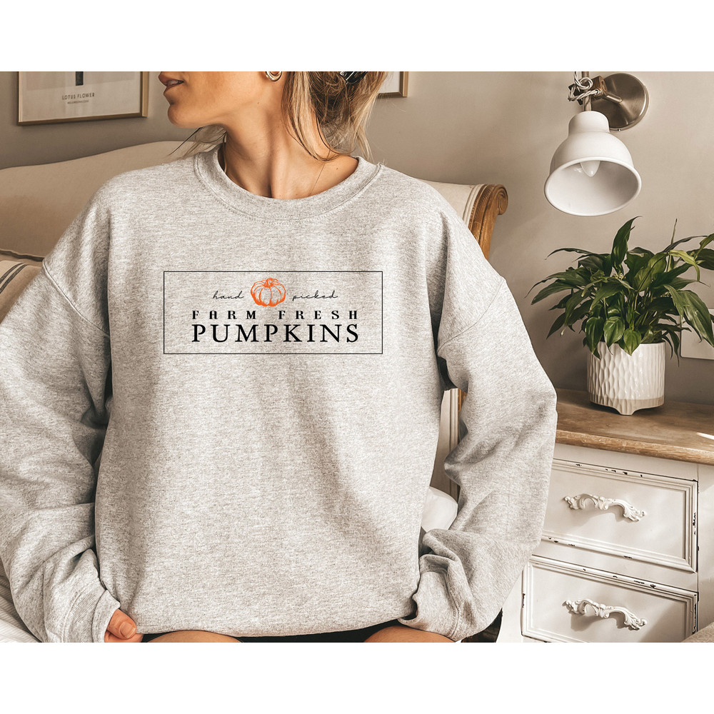 Farm Fresh Pumpkins Fall Women sweatshirt, Autumn Tee, Halloween Women sweater, Thanksgiving sweater, Fall Pumpkin, Fall Tee, Pumpkin Patch - 4.jpg