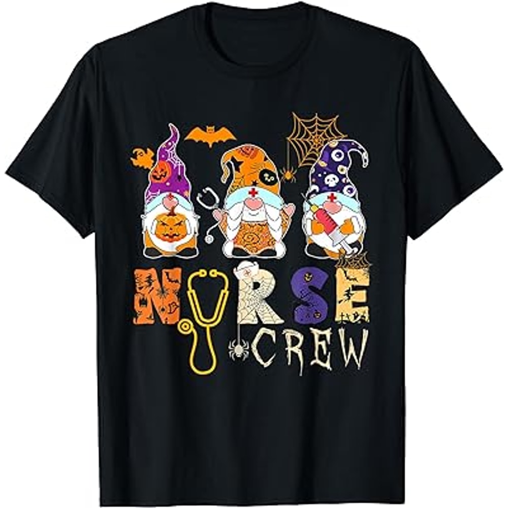 Funny Gnomies Nurse Crew Halloween Costumes T-Shirt.jpg