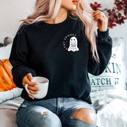 halloween boo ghost stay spooky sweatshirt, retro hall