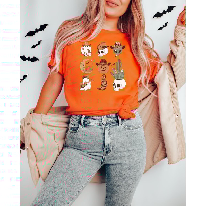 Halloween Sweatshirt, Halloween Gift, Halloween Shirt ,Cowboy Ghost Shirt, Western Halloween Shirt, Vintage Halloween sweatshirt - 4.jpg