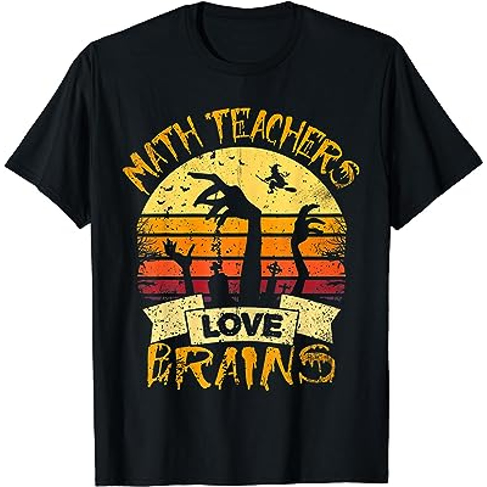 math teacher halloween math teachers love brains T-Shirt.jpg